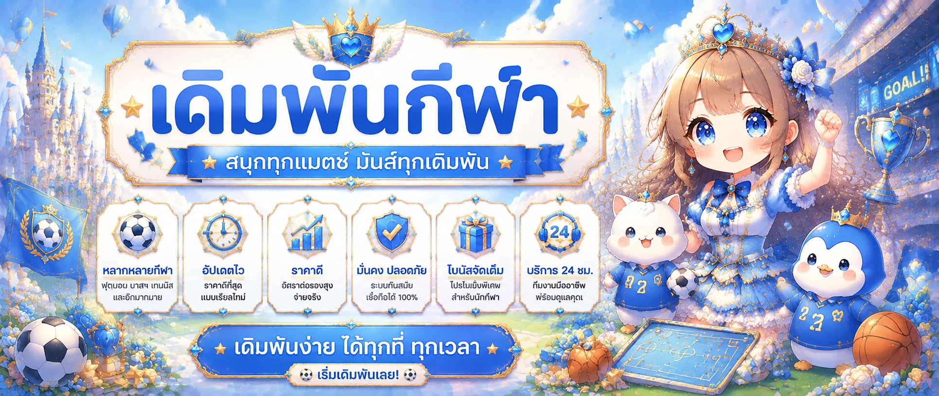 แทงบอลออนไลน์ TOY777 ครบทุกลีก ราคาน้ำดี